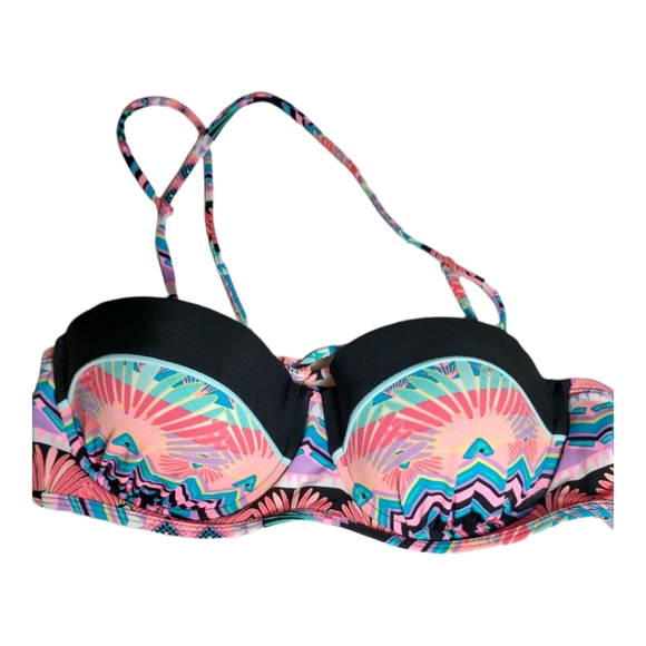 Hobie Multicolor bikini top. L - Picture 4 of 10